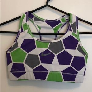 Patterned Nike sports bra